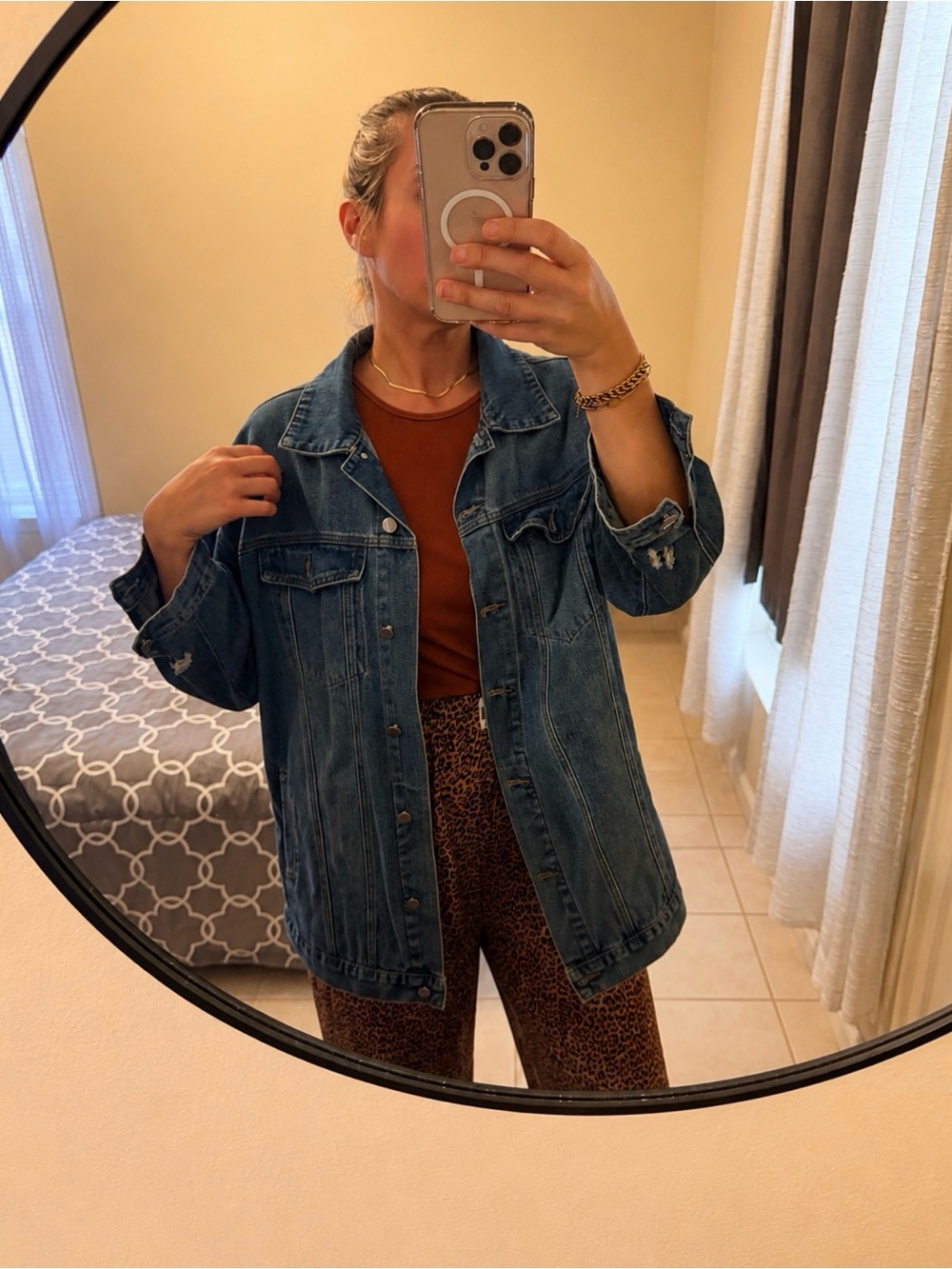 SHEIN Blue Denim Oversized Jean Jacket